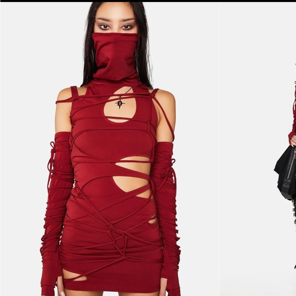 Mini red dress